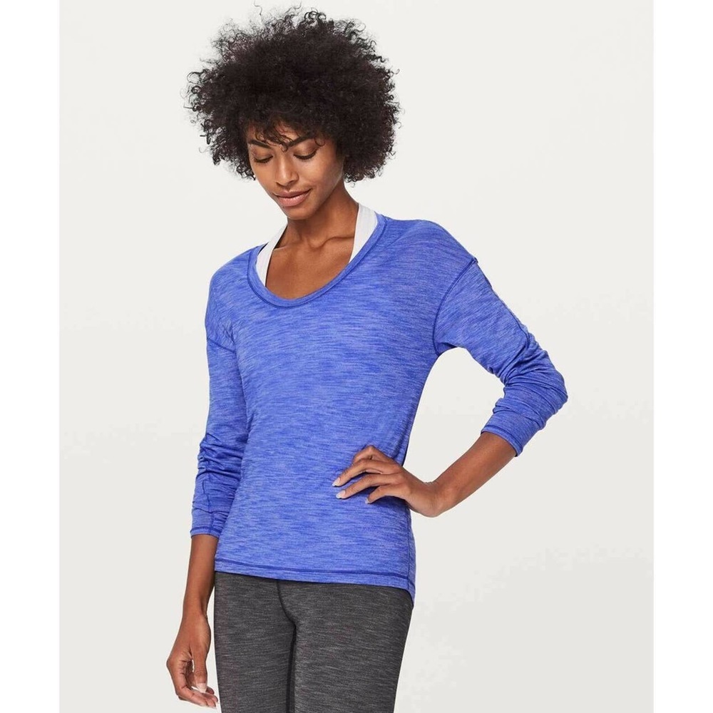 Lululemon Size 10 Meant To Move Long Sleeve Top Blue